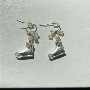 Ice skate earrings